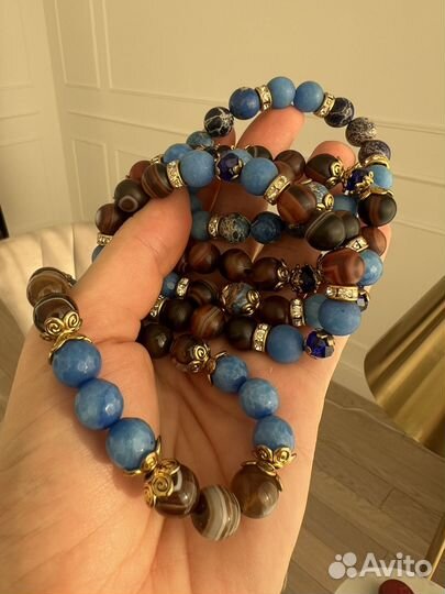 Сет браслетоа из натуральных камней 5 шт