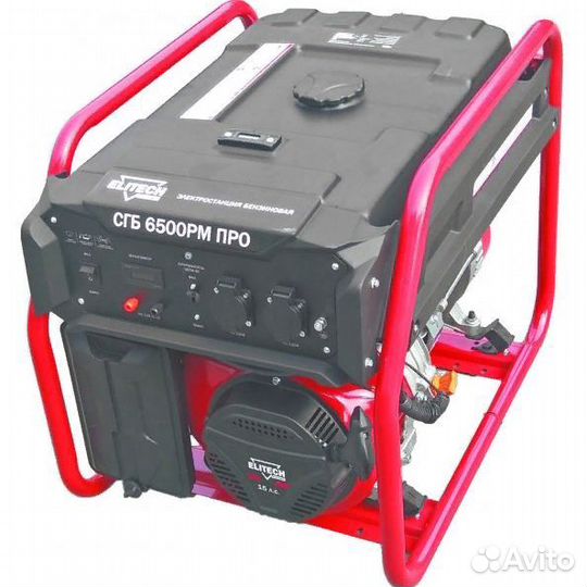 Бензогенератор Elitech сгб 6500 рм про 189449