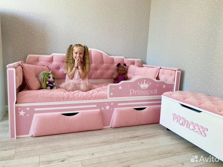 Детская кровать фея с каретной стяжкой