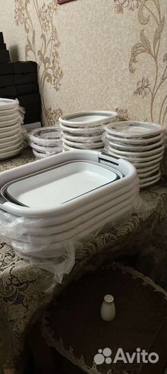 Таз пластиковый складной и ведро складной