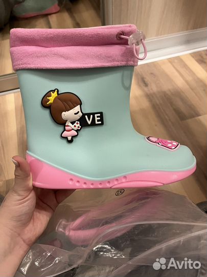 Резиновые сапоги для девочки 32