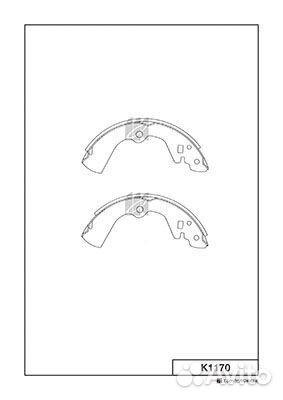 Колодки барабанные задние Kashiyama, K1170