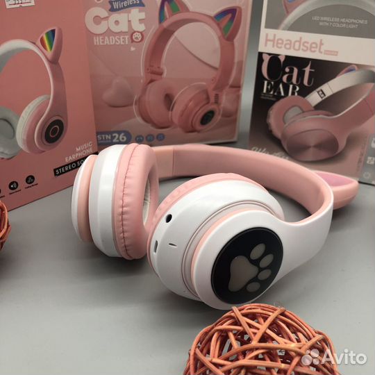 Беспроводные наушники с ушками (новые)