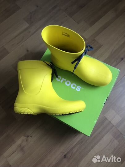 Crocs сапоги женские 38, желтые