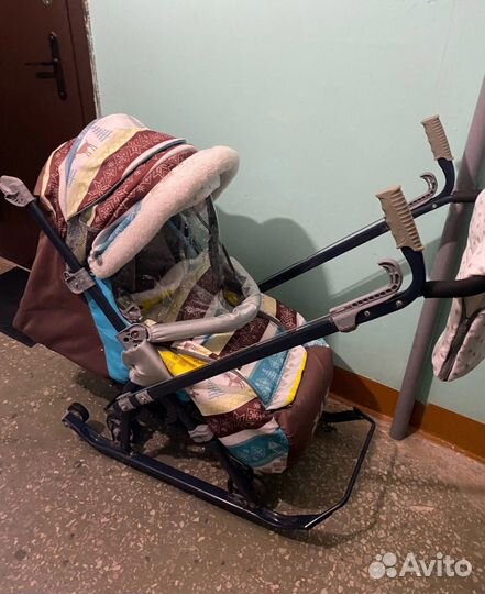 Детские санки коляска ника