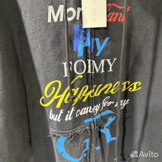 Зип худи grailz project washed black zygon