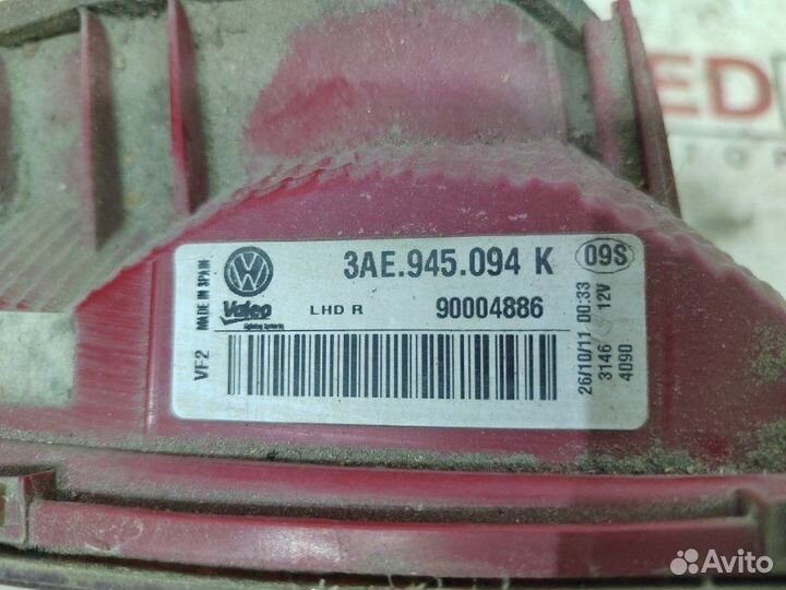 Фонарь задний правый Volkswagen Passat B7 CDA 2012