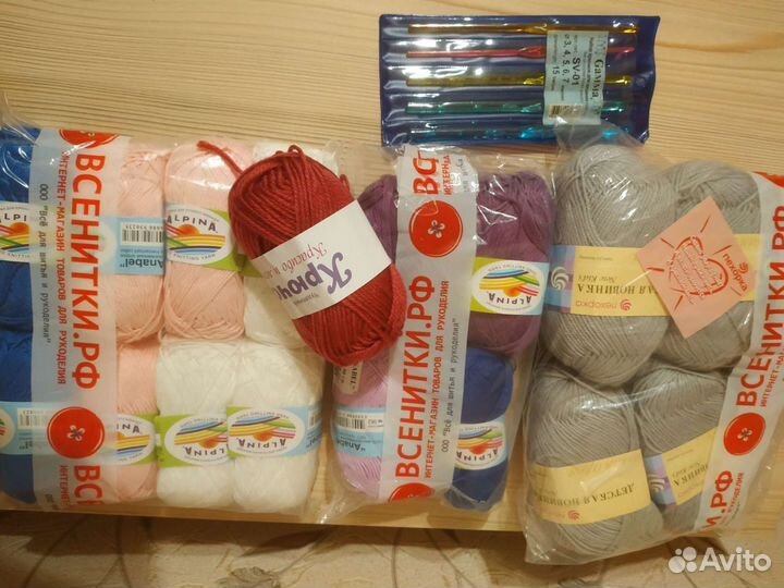 Пряжа alpina anabel с крючками gamma