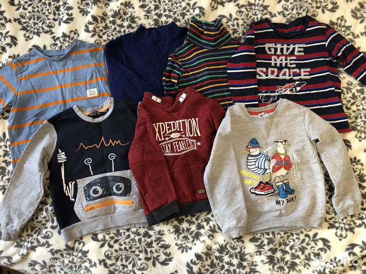 Кофта, водолазка, лонгслив, рубашка на мальчика 98