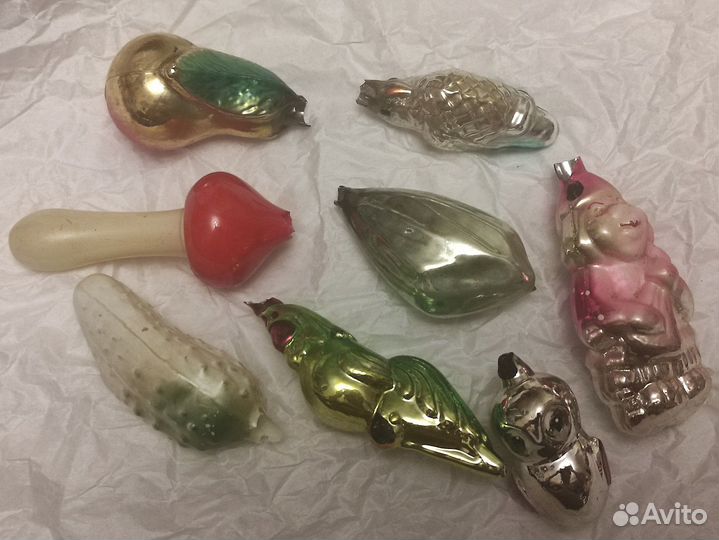 Елочные игрушки на реставрацию одним лотом