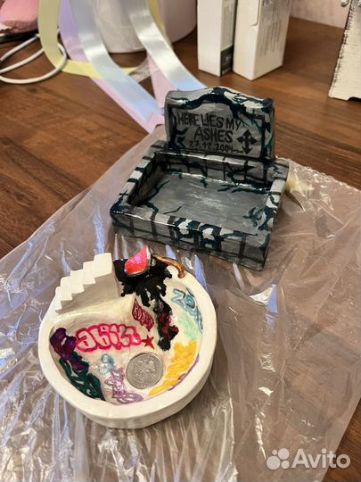 Тарелочки из глины, пепельницы