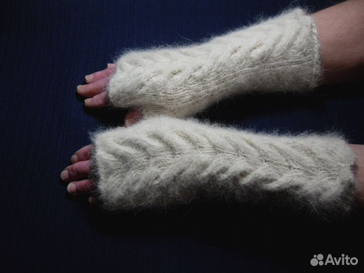 Митенки из собачьей шерсти 