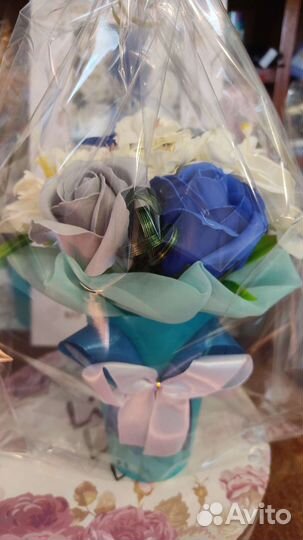 Букет из мыльных роз