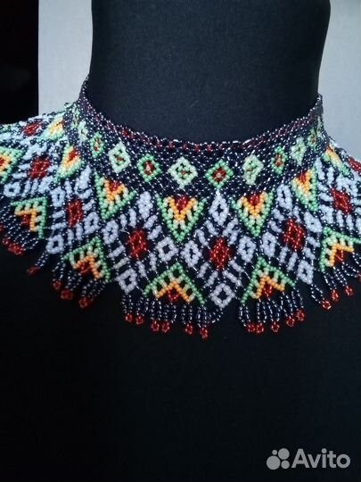 Воротник из бисера