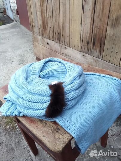 Шапка и шарф женские
