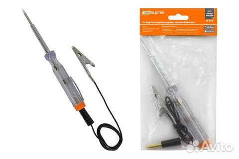 Автотестер индикатор шнур крокодилами, 60599