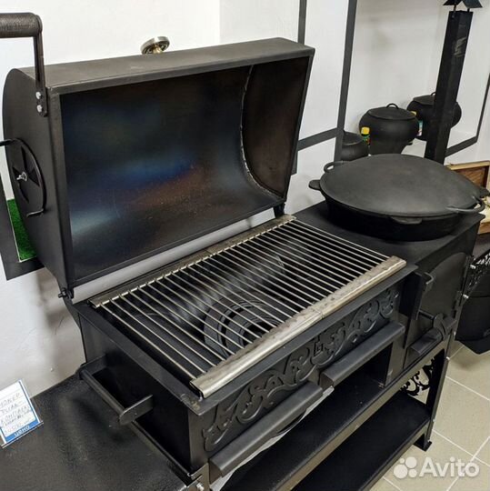 Смокер, печь под казан, гриль, мангал, коптильня