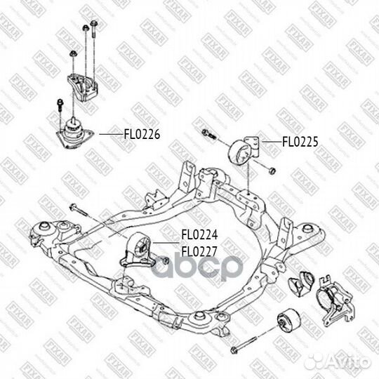 Опора двигателя задняя FL0225 fixar