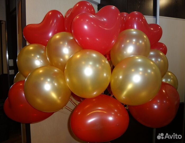 Воздушные шары, оформление, объёмные цифры