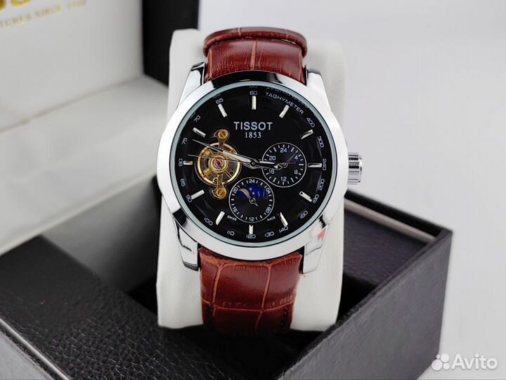 Мужские часы tissot 1853 механика коричневый