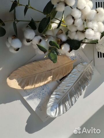 Подставка для украшений перо декор из гипса