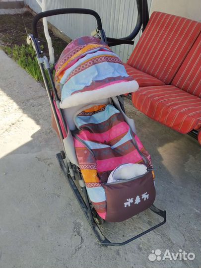 Детские санки коляска бу