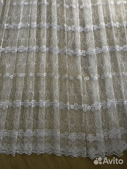 Тюль новый 5 метров одуванчики