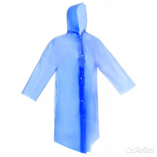 Дождевик-плащ взрослый, универсальный, цвет микс