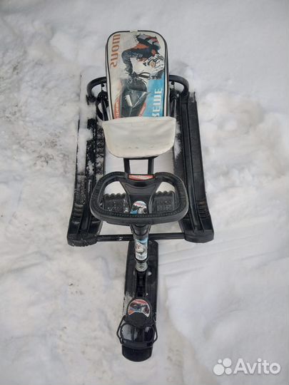 Снегокат со спинкой