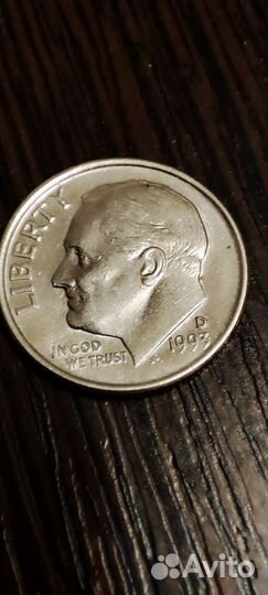 Монета one dime liberty