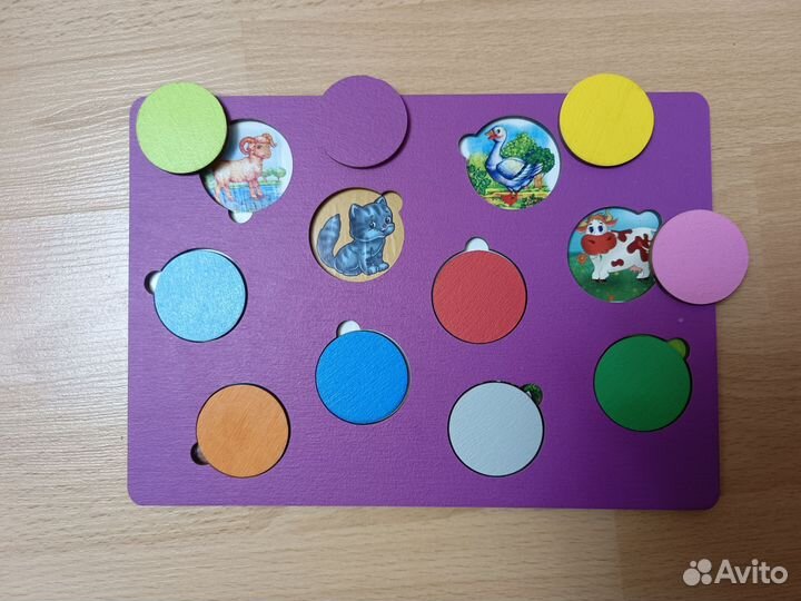 Развивающие деревянные пазлы вкладыши