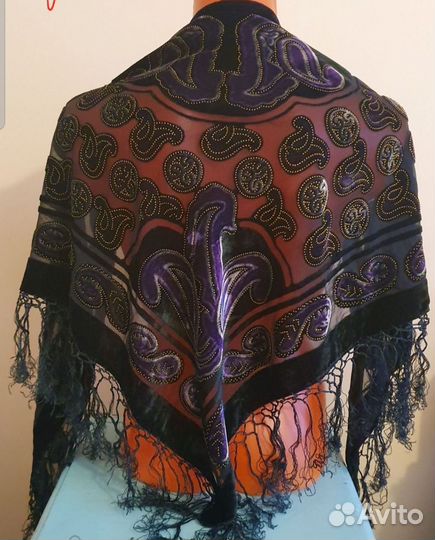 Платок шаль, аксессуары женские.Винтаж