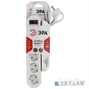 Эра Б0019033 Сетевой фильтр USF-5es-3m-W (белый) с