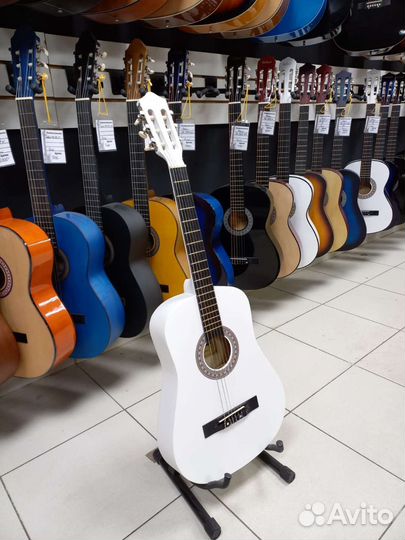 Классическая Белая Матовая гитара Новая