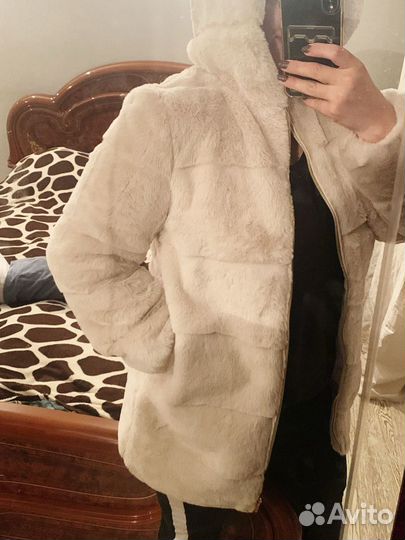 Экошуба с капюшоном