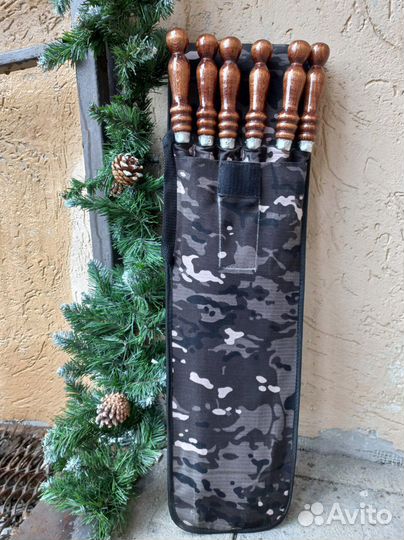 Набор шампуров в чехле 9в1 + мангал