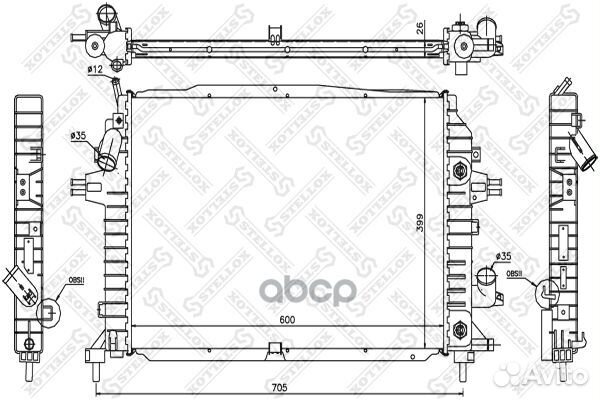10-25405-SX радиатор системы охлаждения АКПП O