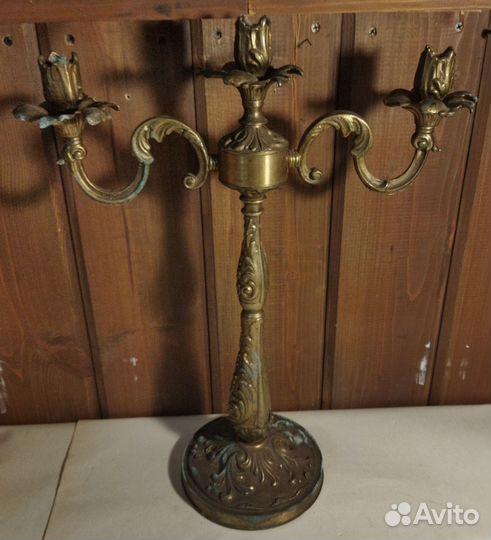 Канделябр на 3 свечи Сталинский ампир из СССР