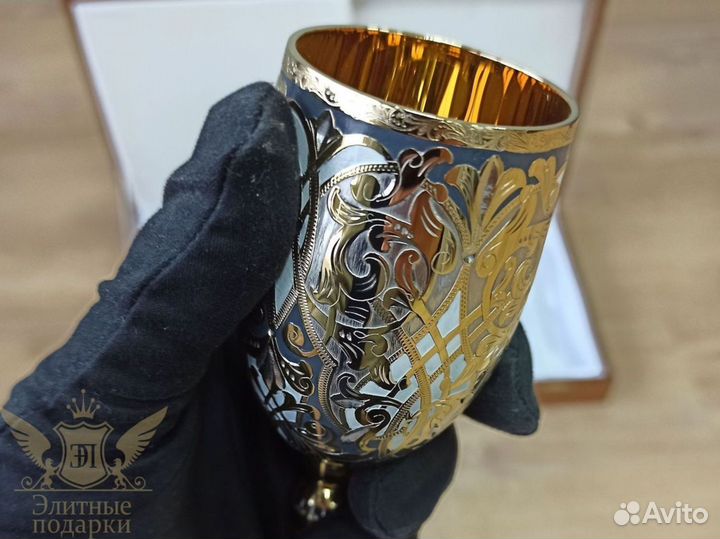 Набор для шампанского с росписью