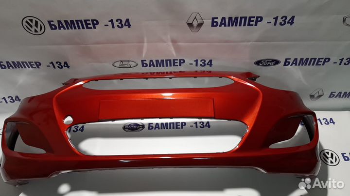 Бампер передний hyundai solaris 1 TDY (Красный)