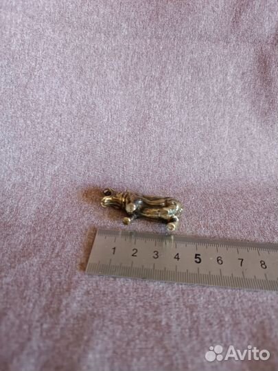 Миниатюра статуэтка литье бегемот