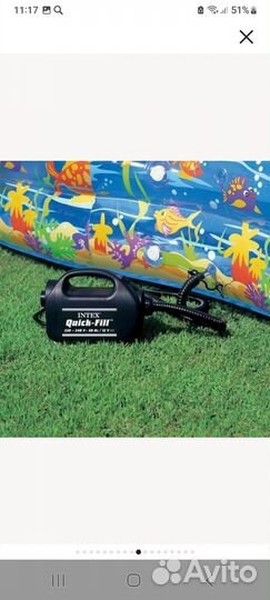 Насос электрический для матраса Intex