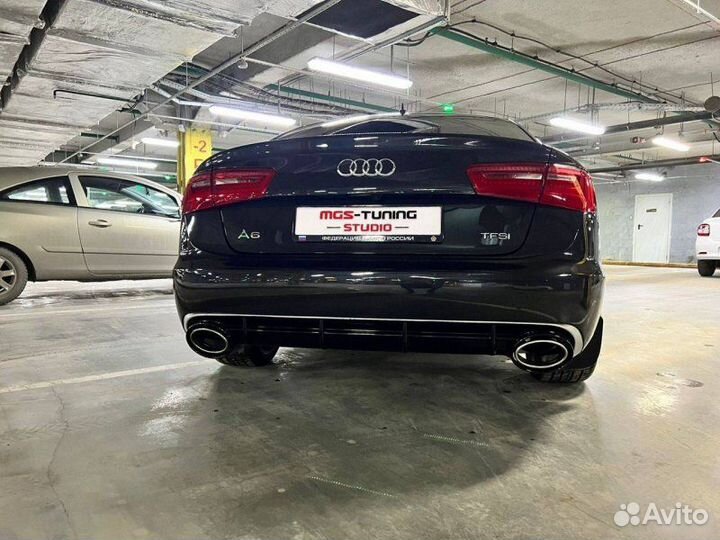 Диффузор RS6 c насадками рс6 Audi A6 C7 11-14 Ауди
