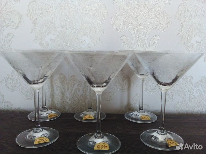 Фужеры хрустальные цветные Rona Ромбы Красный май