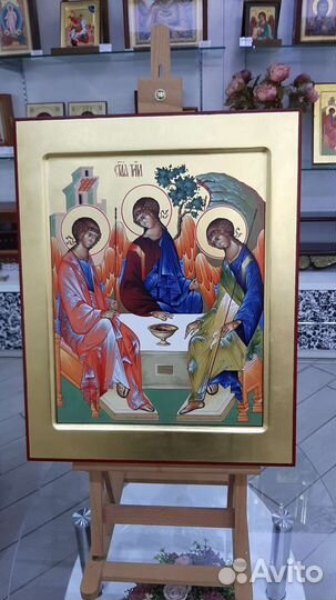 Икона рукописная Пресвятая Троица
