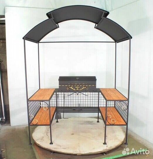 Мангал с печкой под казан