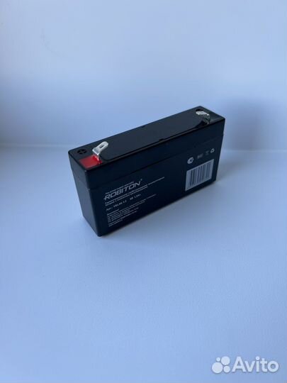 Аккумулятор 6В 1.3Ач свинцово-кислотный Robiton