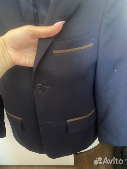 Пиджак школьный рр 116-122 синий