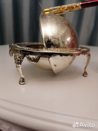 Раритет Икорница маслёнка Серебрение