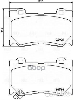 PF 4306 Колодки тормозные infiniti FX35/37/50 0